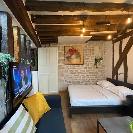 Amélie - Authentic 2br Saint-andré Des Arts Historic Courtyard Appartamento *
